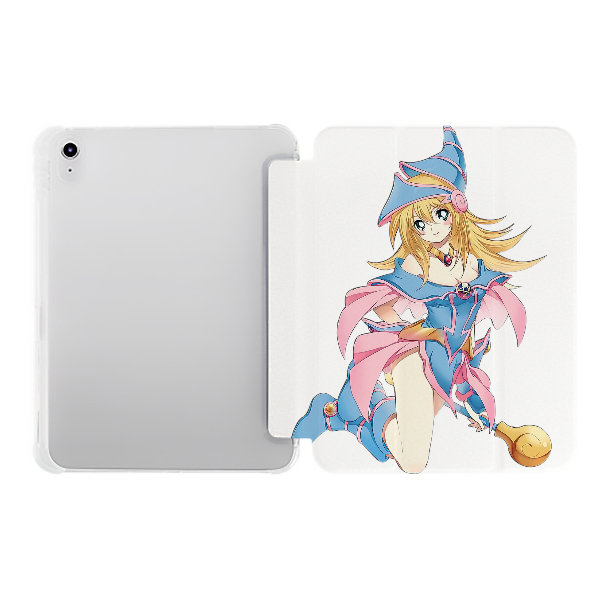 （画像用） 遊☆戯☆王 Yu-Gi-Oh! IPad ケース ペン収納付き 三つ折りスタンド PUレザー×シリコン 対応機種9.5/10.5/10.9インチ